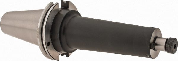 Kennametal - CAT50 Taper Shank 3/4" Pilot Diam Shell Mill Holder - 7" Flange to Nose End Projection, 1-3/4" Nose Diam, 3/8-24 Lock Screw, Through-Spindle & DIN Flange Coolant - Exact Tooling