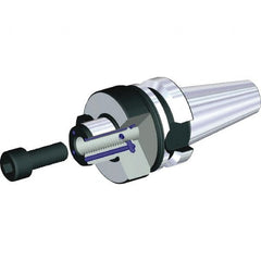 Kennametal - BT30 Taper Shank 22mm Pilot Diam Shell Mill Holder - 40mm Flange to Nose End Projection, 49mm Nose Diam, M10x1.5 Lock Screw, Through-Spindle & DIN Flange Coolant - Exact Tooling