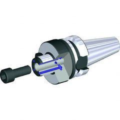 Kennametal - BT30 Taper Shank 22mm Pilot Diam Shell Mill Holder - 40mm Flange to Nose End Projection, 42mm Nose Diam, M10x1.5 Lock Screw, Through-Spindle & DIN Flange Coolant - Exact Tooling