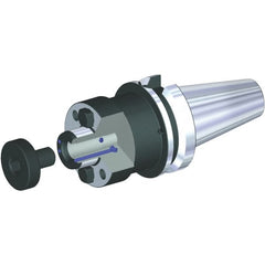 Kennametal - BT50 Taper Shank 32mm Pilot Diam Shell Mill Holder - 150mm Flange to Nose End Projection, 78mm Nose Diam, M16x2.0 Lock Screw, Through-Spindle & DIN Flange Coolant - Exact Tooling