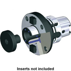 Kennametal - HSK125A Taper Shank 1-1/2" Pilot Diam Shell Mill Holder - 2-1/4" Flange to Nose End Projection, 96.8mm Nose Diam - Exact Tooling