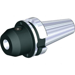 Kennametal - BTKV40 Taper Shank 8mm Hole End Mill Holder/Adapter - 28mm Nose Diam, 50mm Projection, Through-Spindle & DIN Flange Coolant - Exact Tooling