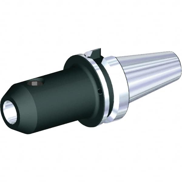 Kennametal - BTKV40 Taper Shank 1" Hole End Mill Holder/Adapter - 2" Nose Diam, 4" Projection, Through-Spindle & DIN Flange Coolant - Exact Tooling