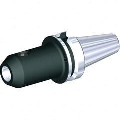 Kennametal - BTKV40 Taper Shank 1/2" Hole End Mill Holder/Adapter - 35mm Nose Diam, 3" Projection, Through-Spindle & DIN Flange Coolant - Exact Tooling