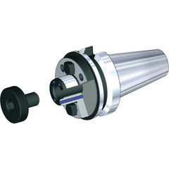 Kennametal - BTKV50 Taper Shank 40mm Pilot Diam Shell Mill Holder - 50mm Flange to Nose End Projection, 89mm Nose Diam, M20x2.5 Lock Screw, Through-Spindle & DIN Flange Coolant - Exact Tooling
