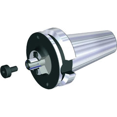 Kennametal - BTKV50 Taper Shank 1" Pilot Diam Shell Mill Holder - 2" Flange to Nose End Projection, 2.19" Nose Diam, 1/2-20 Lock Screw, Through-Spindle & DIN Flange Coolant - Exact Tooling