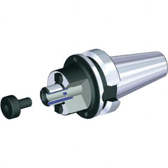 Kennametal - BTKV40 Taper Shank 1" Pilot Diam Shell Mill Holder - 2" Flange to Nose End Projection, 2.19" Nose Diam, 1/2-20 Lock Screw, Through-Spindle & DIN Flange Coolant - Exact Tooling