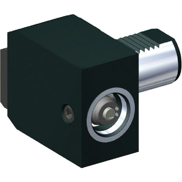 Kennametal - Right Hand Cut, KM40 Modular Connection, Adapter/Mount Lathe Modular Clamping Unit - 40mm Square Shank Diam, Through Coolant, Series RRR-VDI Right Angle - Exact Tooling