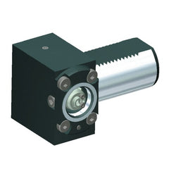 Kennametal - Right Hand Cut, KM40 Modular Connection, Adapter/Mount Lathe Modular Clamping Unit - 30mm Square Shank Diam, Through Coolant, Series RCM-VDI Right Angle - Exact Tooling