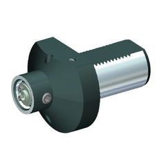 Kennametal - Right Hand Cut, KM40 Modular Connection, Adapter/Mount Lathe Modular Clamping Unit - 30mm Square Shank Diam, Through Coolant, Series RCMI-VDI Axial - Exact Tooling