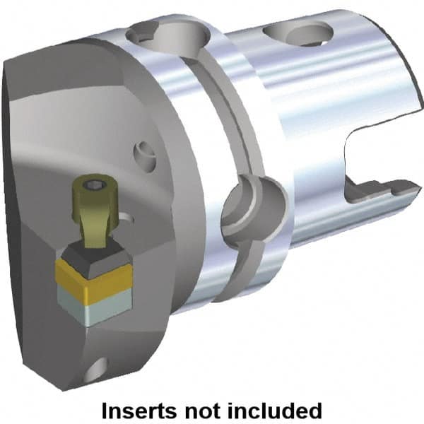 Kennametal - Left Hand Cut, Size KM50, CN.. Insert Compatiblity, Internal or External Modular Turning & Profiling Cutting Unit Head - 35mm Ctr to Cutting Edge, 50mm Head Length, Through Coolant - Exact Tooling