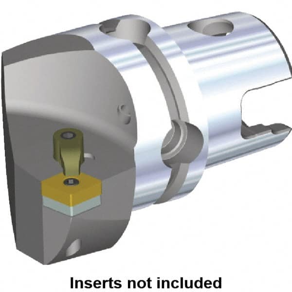 Kennametal - Left Hand Cut, Size KM50, CN.. Insert Compatiblity, Internal or External Modular Turning & Profiling Cutting Unit Head - 35mm Ctr to Cutting Edge, 50mm Head Length, Through Coolant, Series M-Clamping - Exact Tooling