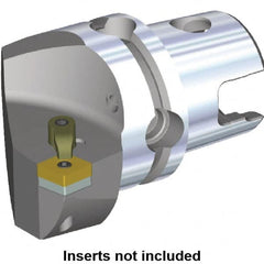 Kennametal - Right Hand Cut, Size KM40, CN.. Insert Compatiblity, Internal or External Modular Turning & Profiling Cutting Unit Head - 27mm Ctr to Cutting Edge, 40mm Head Length, Through Coolant, Series M-Clamping - Exact Tooling