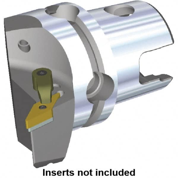Kennametal - Right Hand Cut, Size KM80, VN.. Insert Compatiblity, Modular Turning & Profiling Cutting Unit Head - 53mm Ctr to Cutting Edge, 70mm Head Length, Through Coolant, Series M-Clamping - Exact Tooling