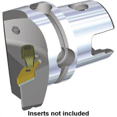 Kennametal - Left Hand Cut, Size KM80, VN.. Insert Compatiblity, Modular Turning & Profiling Cutting Unit Head - 53mm Ctr to Cutting Edge, 70mm Head Length, Through Coolant, Series M-Clamping - Exact Tooling