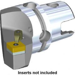Kennametal - Right Hand Cut, Size KM80, CN.. Insert Compatiblity, Modular Turning & Profiling Cutting Unit Head - 48mm Ctr to Cutting Edge, 70mm Head Length, Through Coolant, Series M-Clamping - Exact Tooling