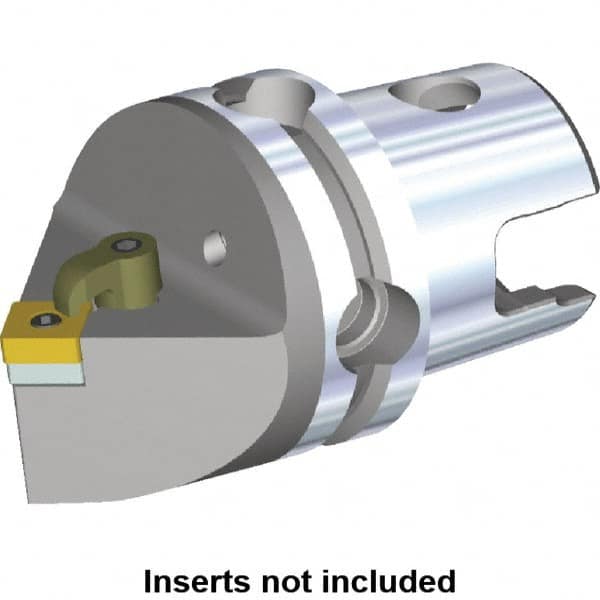 Kennametal - Neutral Cut, Size KM50, SN.. Insert Compatiblity, Modular Turning & Profiling Cutting Unit Head - 50mm Head Length, Through Coolant, Series M-Clamping - Exact Tooling