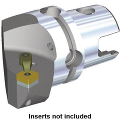 Kennametal - Right Hand Cut, Size KM50, SN.. Insert Compatiblity, Internal or External Modular Turning & Profiling Cutting Unit Head - 35mm Ctr to Cutting Edge, 50mm Head Length, Through Coolant, Series M-Clamping - Exact Tooling