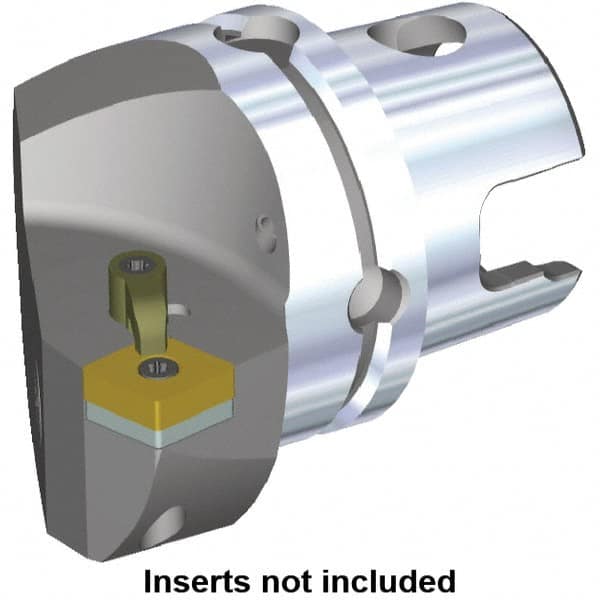 Kennametal - Left Hand Cut, Size KM80, CN.. Insert Compatiblity, Internal or External Modular Turning & Profiling Cutting Unit Head - 53mm Ctr to Cutting Edge, 70mm Head Length, Through Coolant, Series M-Clamping - Exact Tooling