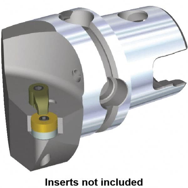 Kennametal - Left Hand Cut, Size KM40, RN.. Insert Compatiblity, Internal or External Modular Turning & Profiling Cutting Unit Head - 27mm Ctr to Cutting Edge, 40mm Head Length, Through Coolant, Series M-Clamping - Exact Tooling