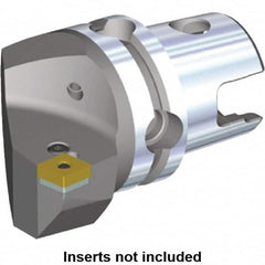 Kennametal - Left Hand Cut, Size KM50, CN.. Insert Compatiblity, Internal or External Modular Turning & Profiling Cutting Unit Head - 35mm Ctr to Cutting Edge, 50mm Head Length, Through Coolant, Series Kenlever - Exact Tooling
