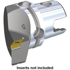Kennametal - Left Hand Cut, Size KM50, VB.. Insert Compatiblity, Modular Turning & Profiling Cutting Unit Head - 35mm Ctr to Cutting Edge, 50mm Head Length, Through Coolant, Series S-Clamping - Exact Tooling