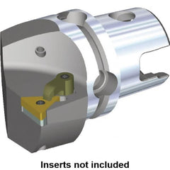 Kennametal - Right Hand Cut, Size KM40, TN.. Insert Compatiblity, Internal or External Modular Turning & Profiling Cutting Unit Head - 27mm Ctr to Cutting Edge, 40mm Head Length, Through Coolant, Series M-Clamping - Exact Tooling