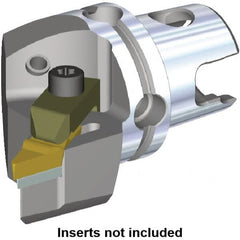 Kennametal - V.GR.. Insert, 50mm Head Length, Modular Grooving Cutting Unit Head - Left Hand Cut, System Size KM40, Through Coolant, Series Top Notch - Exact Tooling