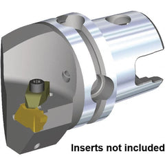 Kennametal - NG4L Insert, 50mm Head Length, Modular Grooving Cutting Unit Head - Right Hand Cut, System Size KM50, Through Coolant, Series Top Notch - Exact Tooling