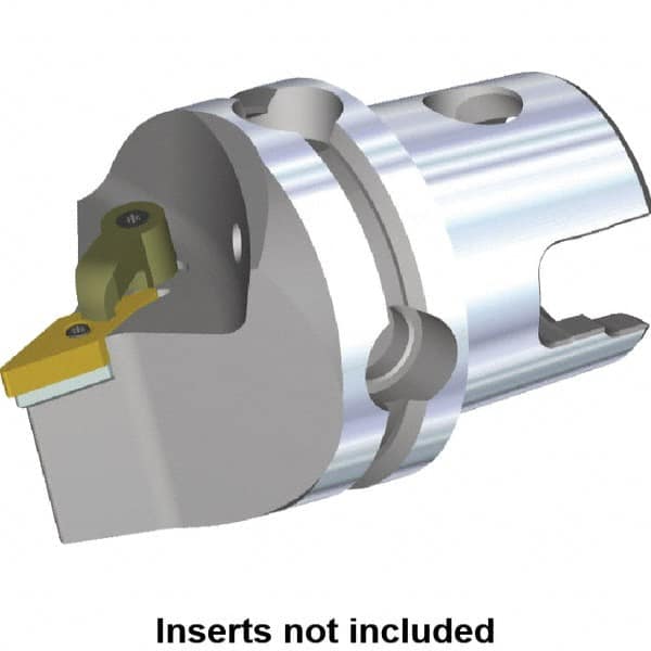 Kennametal - Neutral Cut, Size KM40, VN.. Insert Compatiblity, Modular Turning & Profiling Cutting Unit Head - 50mm Head Length, Through Coolant, Series M-Clamping - Exact Tooling