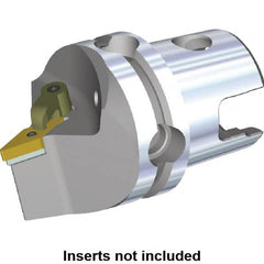Kennametal - Neutral Cut, Size KM40, VN.. Insert Compatiblity, Modular Turning & Profiling Cutting Unit Head - 50mm Head Length, Through Coolant, Series M-Clamping - Exact Tooling