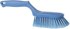 Vikan - 2" Bristle Length, Polyester Wash Brush - 5-13/16" Long x 5" Wide Head, 13-1/2" OAL, Blue, Polypropylene Block - Exact Tooling