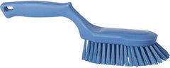 Vikan - 1-1/2" Bristle Length, Polyester Scrub Brush - 5-5/8" Long x 5" Wide Head, 13-1/2" OAL, Blue, Polypropylene Block - Exact Tooling