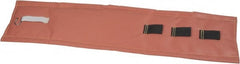 Hi-Temp - 36" High x 8" Wide x 1" Thick Coated Fiberglass Pipeline Cooling Wrap - Pink on White - Exact Tooling
