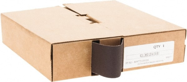 Made in USA - 2" x 50 Yd 120 Grit Aluminum Oxide Cloth Roll - J Weighted Backing - Exact Tooling