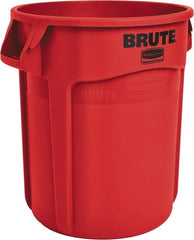 Rubbermaid - 20 Gal Red Round Trash Can - Polyethylene, 22.88" High - Exact Tooling