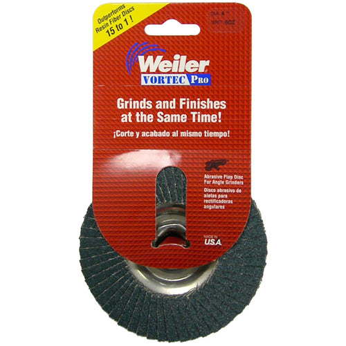 ‎4-1/2″ Vortec Pro Abrasive Flap Disc, Phenolic Backing, 60Z, 7/8″ Arbor Hole, Retail Pack - Exact Tooling