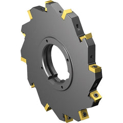 Sandvik Coromant - 0.315" Cutting Width, 1" Depth of Cut, 1.2598" Hole Diam, 10 Tooth Indexable Slotting Cutter - Neutral Cutting Direction - Exact Tooling