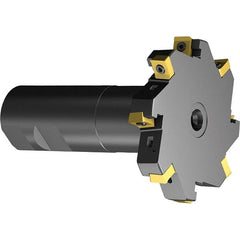 Sandvik Coromant - 1/2" Cutting Width, 0.85" Depth of Cut, 3" Cutter Diam, 1-1/4" Hole Diam, 8 Tooth Indexable Slotting Cutter - Right Hand Cutting Direction - Exact Tooling