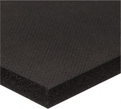 Value Collection - 3/8" Thick x 2" Wide x 10' Long Black Open Cell Polyurethane Foam Rubber Roll - Stock Length, Adhesive Back, -40°F to 225°F - Exact Tooling