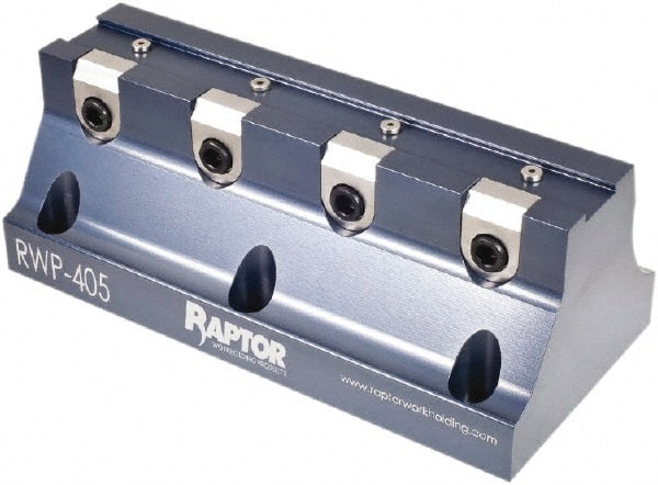 Raptor Workholding - 3/4" Jaw Width, 3" High x 8" Long x 3.8" Wide Dovetail Vise - For Use with 4 & 5 Axis Workholding Systems - Exact Tooling