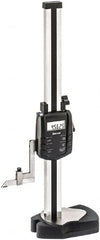 Starrett - 12" Electronic Height Gage - 0.0005" Resolution, Accurate to .0001", LCD Display, RS-232 Data Output - Exact Tooling