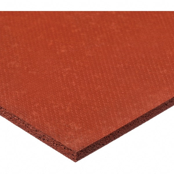 Value Collection - 1' Long x 12" Wide x 1/16" Thick, Silicone Sheet Gasketing - 90 Max psi, Red - Exact Tooling