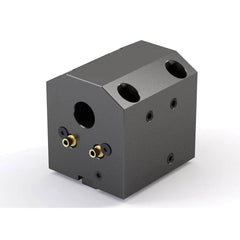 Global CNC Industries - Turret & VDI Tool Holders; Type: Haas ID Block ; Clamping System: 73mm X 70mm ; Tool Axis: ID ; Through Coolant: Yes ; Additional Information: 4 Mounting Holes - Exact Tooling