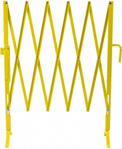 Illinois Engineered Products - 40" High Aisle Gate - Galvanized Steel, Yellow - Exact Tooling