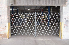 Illinois Engineered Products - 90" High Bi-Parting Folding Gates - Galvanized Steel, Silver - Exact Tooling