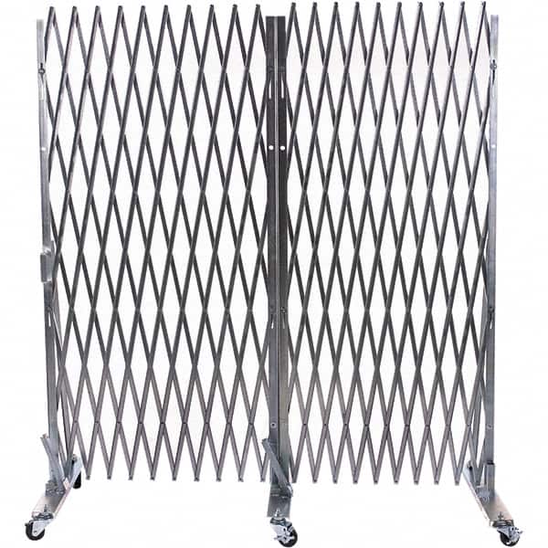 Illinois Engineered Products - 8' High Portable Traffic Control Gate - Galvanized Steel, Silver - Exact Tooling