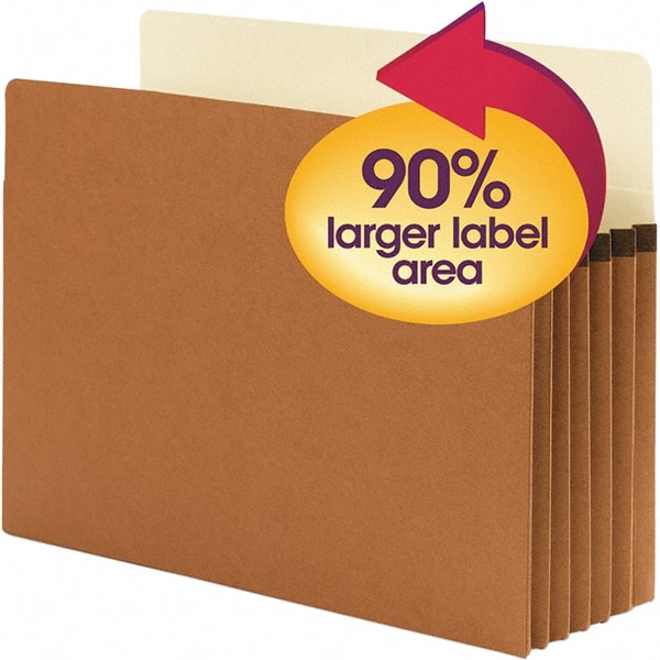 SMEAD - 11-3/4 x 9-1/2", Letter Size, Redrope, Expansion Folders - Exact Tooling