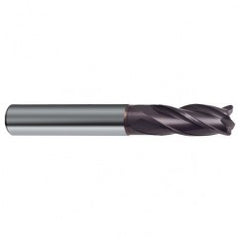 3/8 Dia. x 2-1/2 Overall Length 4-Flute Square End Solid Carbide SE End Mill-Round Shank-Center Cut-Firex - Exact Tooling