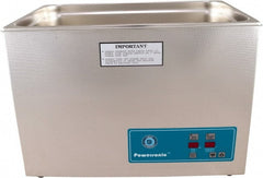 CREST ULTRASONIC - Bench Top Water-Based Ultrasonic Cleaner - 7 Gal Max Operating Capacity, Stainless Steel Tank, 14-1/2" High x 21" Long x 12-3/4" Wide, 230 Input Volts - Exact Tooling
